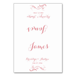 Tarjetas Boda personalizado, Blanco Y Rosa