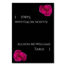 Tarjetas boda Place - Blanco Fuchsia negro