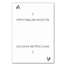 Tarjetas boda Place - Blanco y negro moderno