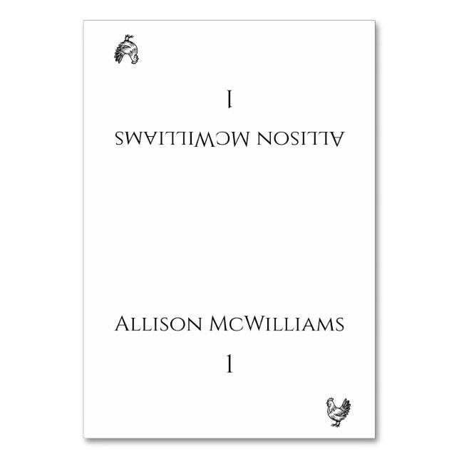 Tarjetas boda Place - Blanco y negro moderno (Anverso)