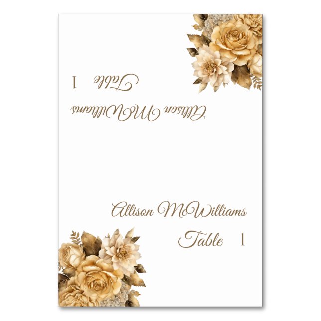 Tarjetas boda Place - Bouquet de flor neutra (Anverso)