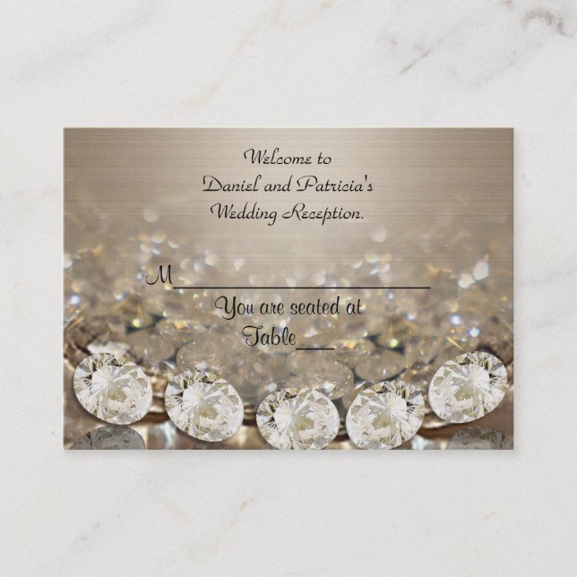 Tarjetas boda Place Diamonds (Anverso)