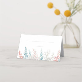 Tarjetas boda Place-Pastel Coral Reef