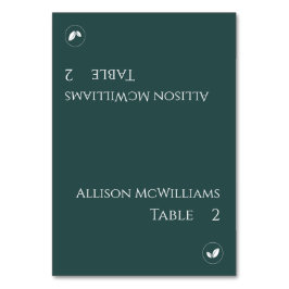 Tarjetas boda Place-Vegetarian-Emerald Green-