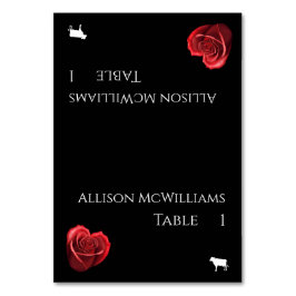 Tarjetas boda-Ros rojos con forma de icono carnívi