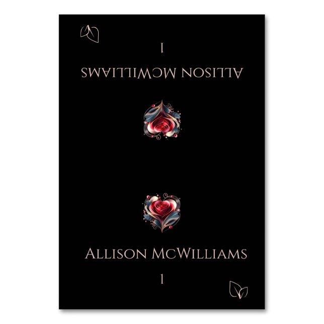 Tarjetas boda-Rosa de ícono vegetariano (Anverso)