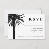 Tarjetas boda RSVP de árbol de palma | Tema de la 