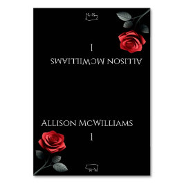 Tarjetas boda-Single Red Rose-Pork