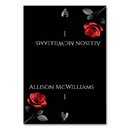 Tarjetas boda-Single Red Rose-Poultry