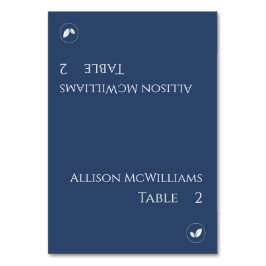 Tarjetas boda-Vegetariano-Azul oscuro y blanco