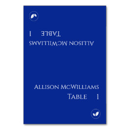 Tarjetas boda-Vegetariano-Azul y Blanco