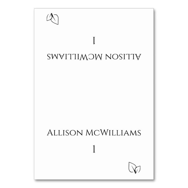 Tarjetas boda-Vegetariano-Negro y Blanco (Anverso)