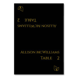 Tarjetas boda-Vegetariano-Negro y Oro-