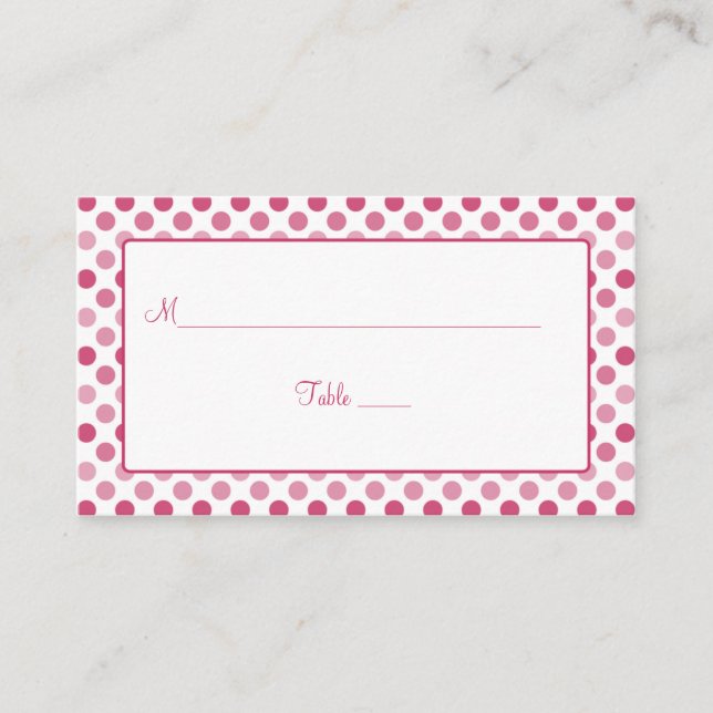 Tarjetas Bodas de los puntos de la sandía rosa del (Anverso)
