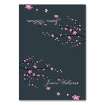 Tarjetas Bodas de plaza con flores de cerezo oscur