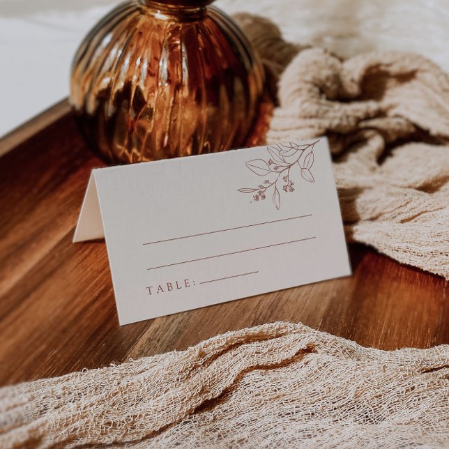 Tarjetas Boho Floral Beige Boda Place (Subido por el creador)