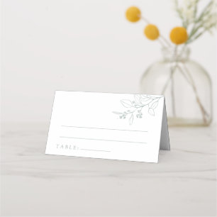 Tarjetas Boho Floral Sage Green Boda Place