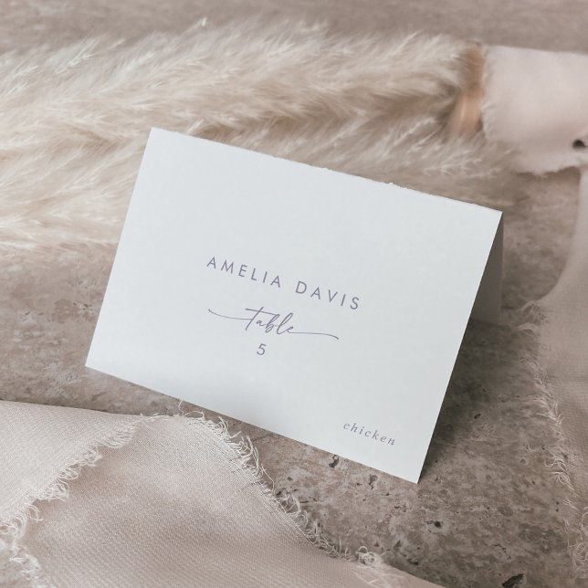 Tarjetas Boho Moda Dusty Purple Guest Name Place (Subido por el creador)