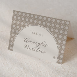 Tarjetas Boho Rattan Bamboo Cane Boda Place