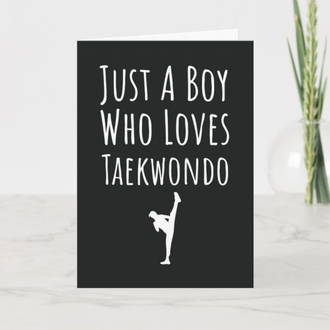 Tarjetas Bonitas de Taekwondo para Bebés Niños Pel (Anverso)