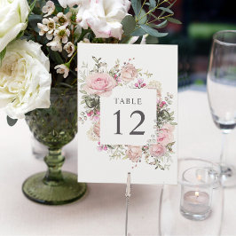 Tarjetas botánicas suaves de color rosa 5 x 7 para