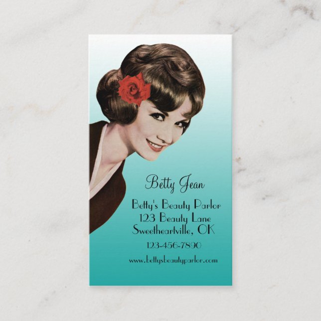 Tarjetas Bouffant del Cosmetologist de la (Anverso)