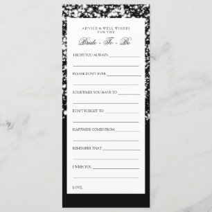 Tarjetas Bridal Shower Advards Silver Glam Mediano