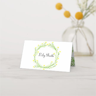Tarjetas Bridal Shower Floral Wreath Place