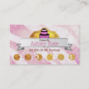 Tarjetas brillantes de la lealtad de la torta de