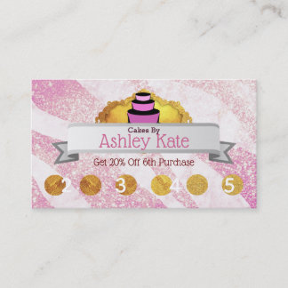 Tarjetas brillantes de la lealtad de la torta de