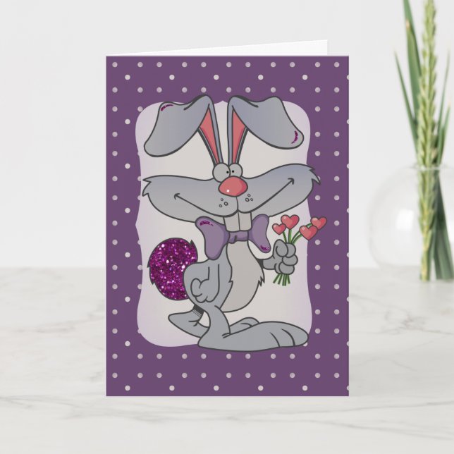 Tarjetas Bunny de Pascua: Conejo de Tuxedo (Anverso)
