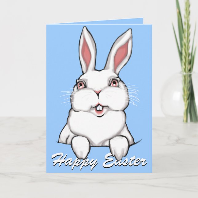 Tarjetas Bunny de Pascua Personalizadas (Anverso)