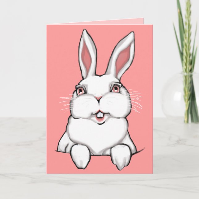 Tarjetas Bunny de Pascua Personalizadas (Anverso)