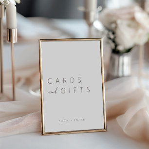 Tarjetas caligráficas minimalistas y Rótulo de reg