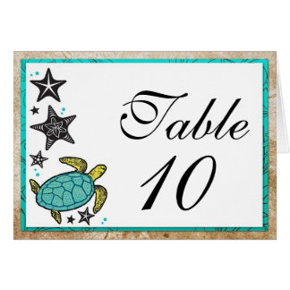 Tarjetas caprichosas del número de la tabla de la