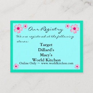 Tarjetas CHERRY BLOSSOMS Registry/RSVP