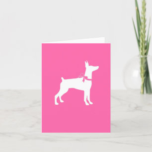Tarjetas Chicas rosas Doberman Pinscher Dog