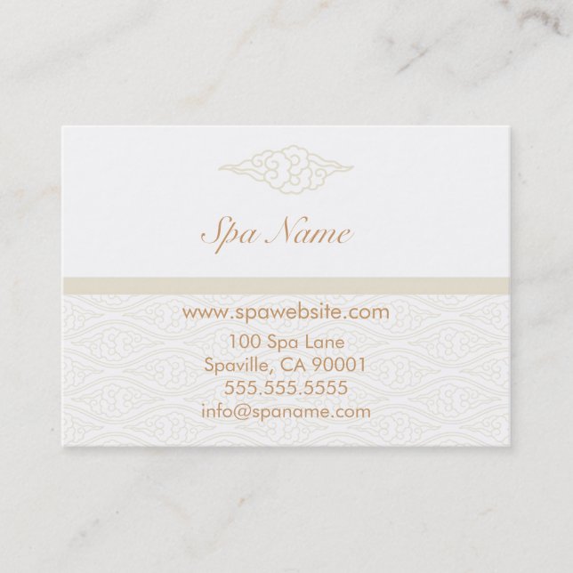 Tarjetas chinas de la cupón del balneario de la (Anverso)