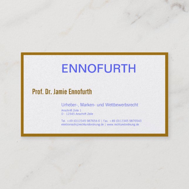 Tarjetas clásicas de abogado (Anverso)