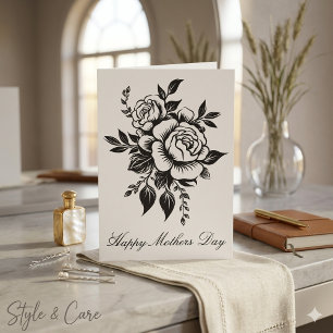 Tarjetas Clásicas de Feliz Día de las Madres Flora