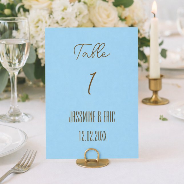 Tarjetas Clásicas de Número de Mesa para Boda (Subido por el creador)