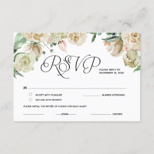 Tarjetas clásicas elegantes de RSVP, respuesta, re