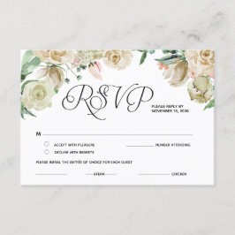 Tarjetas clásicas elegantes de RSVP, respuesta y r