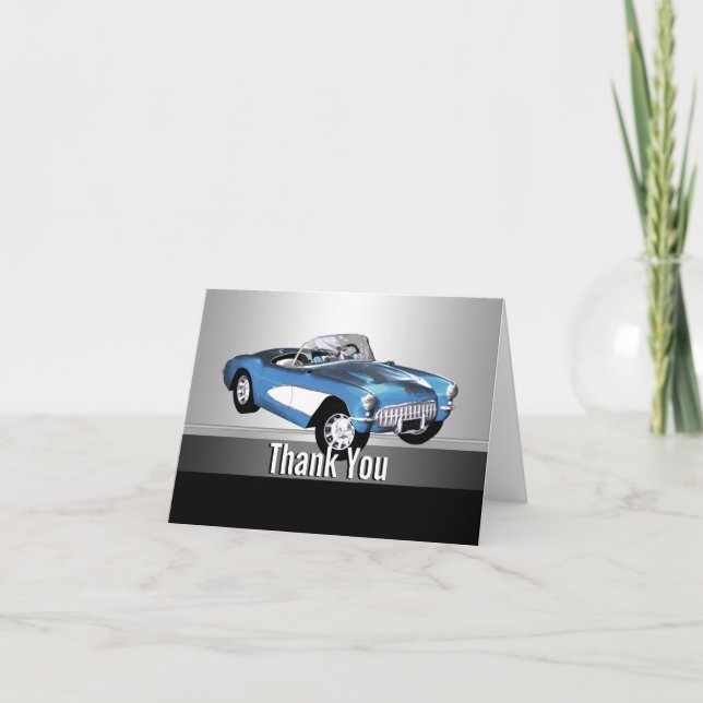 Tarjetas Classic Car Gracias (Anverso)