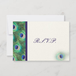 tarjetas cobalt blue peacock rsvp