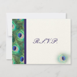 tarjetas cobalt blue peacock rsvp