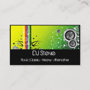 Tarjetas coloridas de la industria musical de DJ