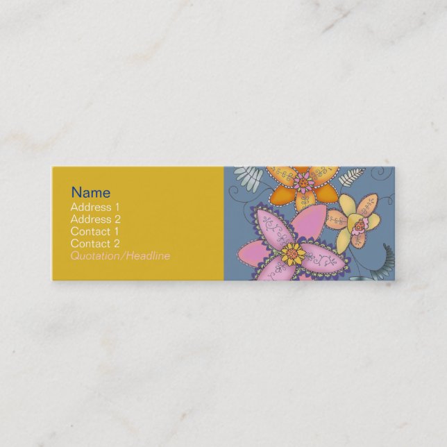 Tarjetas coloridas del perfil del narciso (Anverso)