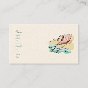 Tarjetas comerciales abstractas Seashell