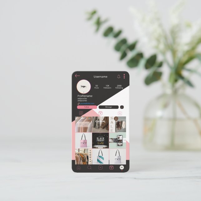 Tarjetas comerciales con el código QR del personal (Anverso de pie)